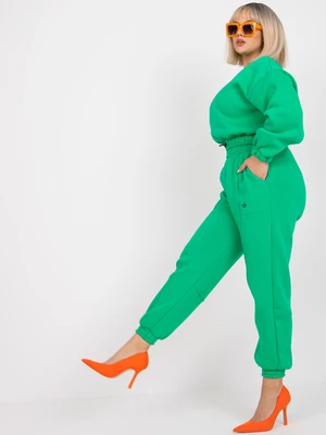 Green tracksuit larger size with Maleah trousers