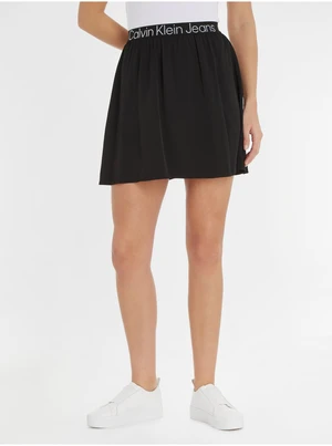 Black Ladies Mini Skirt Calvin Klein Jeans - Ladies