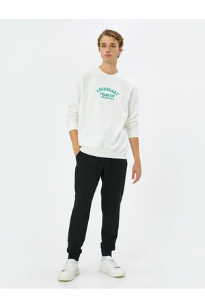 Koton Jogger Sweatpants with Lace-Up Waist, Pocket Detailed.