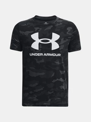 Under Armour Tričko UA SPORSTYLE LOGO AOP SS-BLK - Kluci