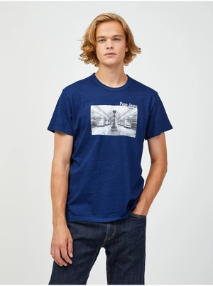 Dark Blue Men's T-Shirt Pepe Jeans Saint - Men's