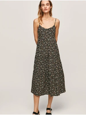 Black Women Floral Dress Pepe Jeans - Women