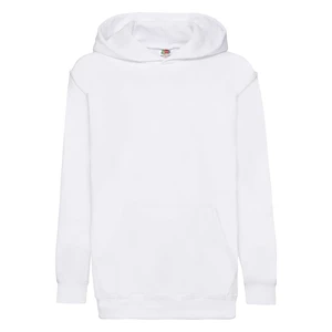 White children's sweatshirt Classic kangaroo Fruit of the Loom