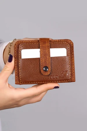 Polo Air Men's Denim Patterned Sports Card Holder Tan.