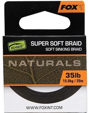 Fox návazcová šňůrka naturals soft braided hooklength 20 m - 35 lb