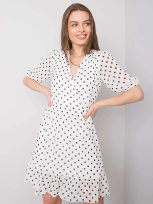 SUBLEVEL White dress with polka dots