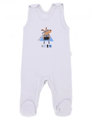 Kojenecké dupačky Mamatti, Hero, šedé, vel. 68 (3-6m)