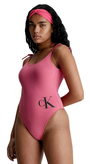 Calvin Klein Dámská sada - jednodílné plavky, čelenka a osuška KW0KW02087-XI1 S