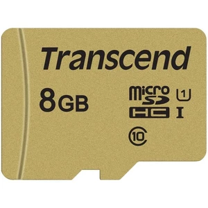 Pamäťová karta Transcend 500S microSDHC 8GB UHS-I U1 (Class 10) (95R/60W) + adapter (TS8GUSD500S) pamäťová karta • microSDXC • 8 GB • čítanie 95 MB/s,