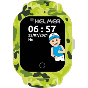 Inteligentné hodinky Helmer LK 710 dětské s GPS lokátorem (hlmlk710gn) zelené detské hodinky • 1,33" TFT LCD displej • dotykové ovládanie • Wi-Fi • GP