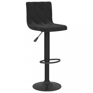 Barová stolička zamat / kov Dekorhome Čierna,Barová stolička zamat / kov Dekorhome Čierna