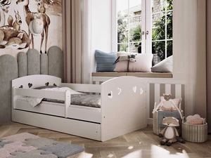 Dětská postel s úložným prostorem Julie 140x80 cm, bílá