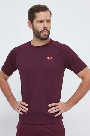 Tréninkové tričko Under Armour vínová barva