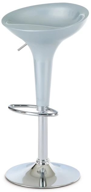 AUTRONIC Barová židle AUB-9002 SIL stříbrná