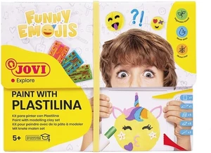 Jovi Argilă de modelare pentru copii Funny Emojis 8 x 50 g