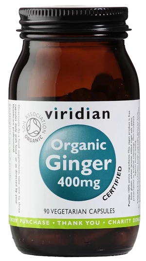 Viridian Organic Ginger 400mg, 90 kapsúl