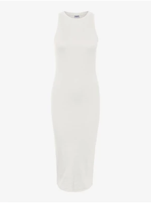 Biele dámske púzdrové basic šaty AWARE by VERO MODA Lavender