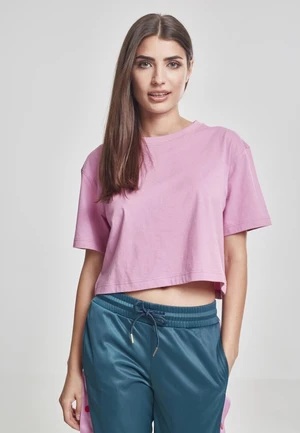 Women's short oversized t-shirt coolpink