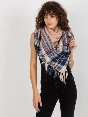 Women's scarf with checkered pattern - multicolored