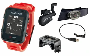 Sigma Pulsmetr iD.TRI SET Neon Red 24280