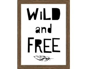 Rámovaný obraz Wild and free, 18x24 cm%