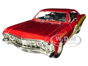 1967 Chevrolet Impala SS 67 "Golden Ruby" Red with Gold Stripes "Bigtime Muscle" 1/24 Diecast Model Car by Jada