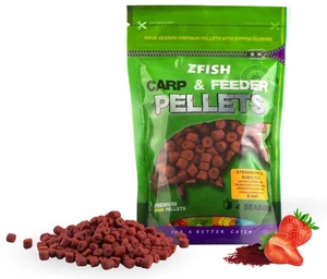 Zfish chytací pelety carp & feeder pellets 8 mm 200 g - strawberry robin red