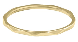 Troli Minimalistický pozlacený prsten s jemným designem Gold 55 mm