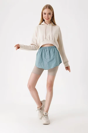 Bigdart 1888 Sweatshirt and Shirt Under Sweater Skirt - Water Green