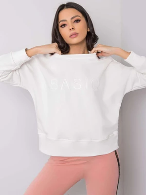 Cotton women's sweatshirt Ecru