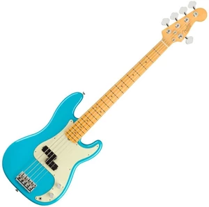 Fender American Professional II Precision Bass V MN Miami Blue 5-strunová basgitara