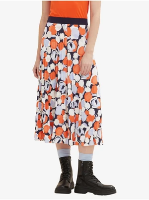 Blue-Orange Ladies Pleated Midi Skirt Tom Tailor - Women