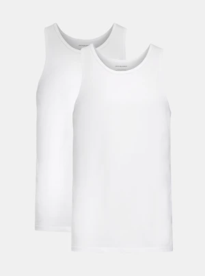 Set of two white basic tank tops Jack & Jones - Men