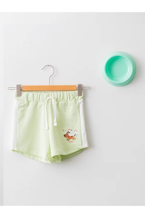 LC Waikiki Girl's Shorts With An Elastic Printed Waist And Food Bowl