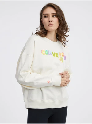 Cream Women's Sweatshirt Converse - Women