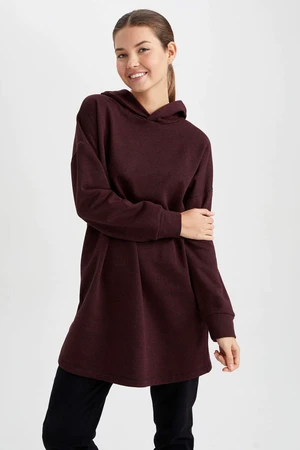 DEFACTO Thin Sweatshirt Fabric Regular Fit Long Sleeve Tunic