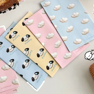 10Pcs Cute Cartoon Design Gift Paper Bag Kawaii Color Girl Paper Bag Snack Bag Debris Storage Bag Cartoon Paper Bag