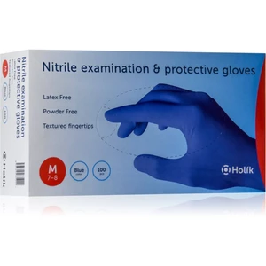 Holík Nitril Blue nitrilové nepudrované rukavice veľkosť M 2x50 ks