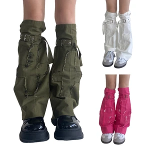 Harajuku Lolitas Leg Warmers Gothic Punk Denims Long Socks Leggings Gaiters 449B