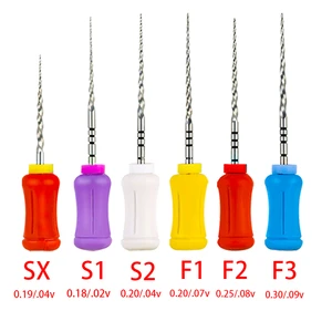 6Pcs/Box Dental Endodontic File NiTi Hand Use Super Rotary Files SX-F3 21mm 25mm Dental Endo Files Root Canal File