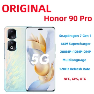 In Stock New Honor 90 Pro 5G Mobile Phones 200MP Camera 5000mAh Battery NFC 6.78" 120Hz Screen Snapdragon 8+ Gen 1 Cellphone
