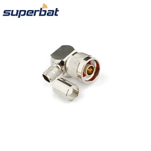 Superbat N-Type Male Right Angle Crimp Cable Mount for RG8 RG165 RG213 LMR400 Cable RF Connector