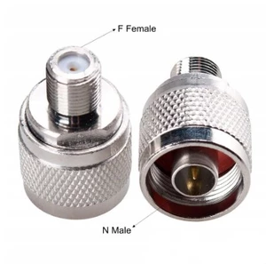 2PCS N Male Plug to F Female Jack RF Coaxial Adapter Adaptor Connector