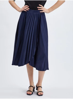 Orsay Dark blue Ladies Pleated Midi Skirt - Ladies