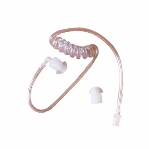 10XCLEAR COILED EARBUDS ACOUSTIC TUBE SURVEILLANCE SECURITY HEADSET MIC FOR MOTOROLA KENWOOD VERTEX RADIO EARPICEE