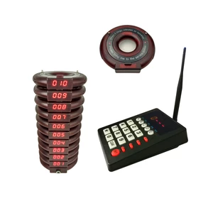 433.92mhz Queue Wireless Calling System Waiter Call Restaurant Server Pager Number Keypad Guest Paging