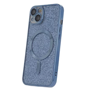Silikonové TPU pouzdro Mag Glitter Chrome pro iPhone 14 Plus modré