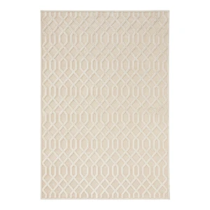 Krémovobiely koberec z viskózy Mint Rugs Caine, 120 × 170 cm