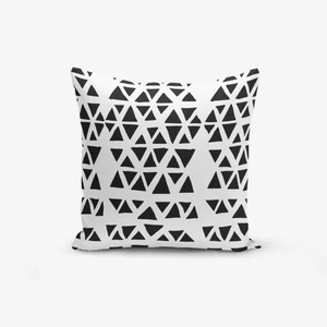 Obliečka na vankúš s prímesou bavlny Minimalist Cushion Covers Black Triangle Modern, 45 × 45 cm