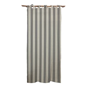 Sivý záves Really Nice Things Cuture Cortina Hogar Grey Stripes